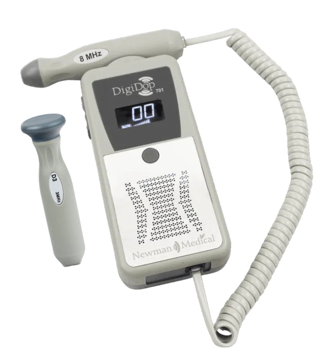 DigiDop 701 Handheld Vascular Obstetric Doppler. Rechargeable, 3Mhz Fetal & 8Mhz Vascular Probe