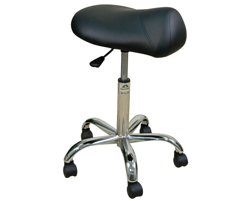 Pneumatic Saddle Exam Stool - 22" to 29"H