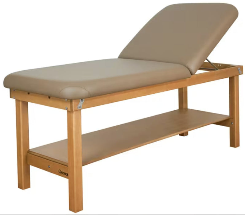 Bariatric Treatment Table w/ Adjustable Back & Shelf (Seychelle) 30"W