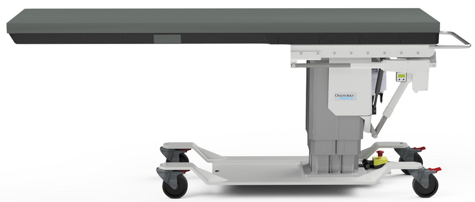 Power Hi-Lo C-Arm Imaging Table. 80"L x 24"W, 26"-44"H, 750lbs Capacity Bariatric. Trendelenburg Tilt, Longitudinal Travel [CFPMB301], 5" Casters