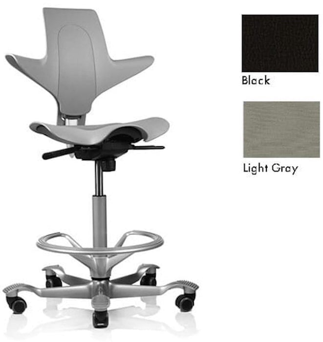 Sonographer Chair (HAG Capisco 8010). 19"-26"H [Black Upholstery]