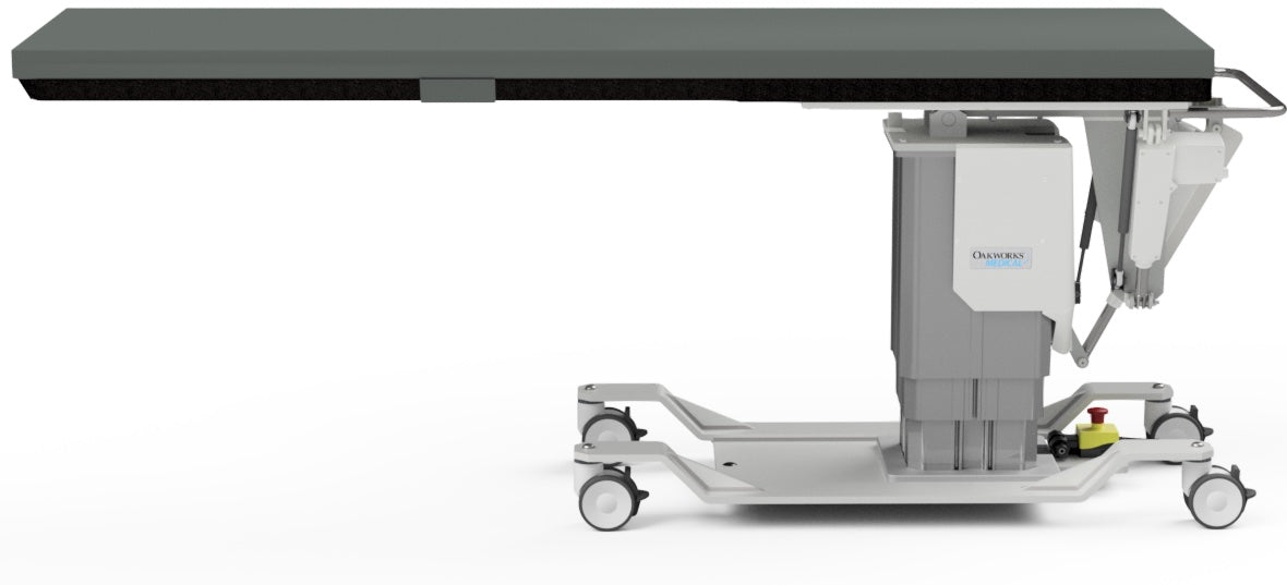 Power Hi-Lo C-Arm Imaging Table. 84"L x 22"W, 26"-43"H, 500lbs Capacity. Trendelenburg & Lateral Tilt [CFPM300], Integrated Headrest, 5" Casters