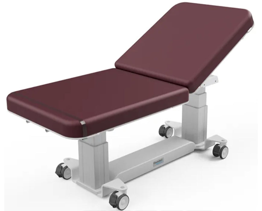 Power Hi-Lo Imaging Table (Ergonomic Ultrasound) w/ Adjustable Back. 30"W, Foot Control, Central Base Lock