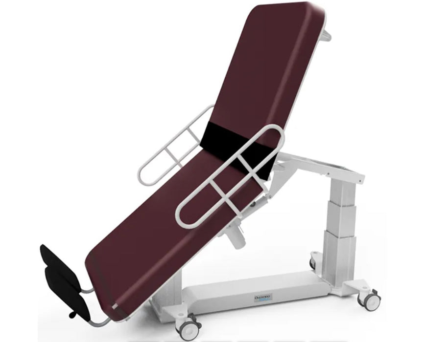 Power Hi-Lo Imaging Table w/ Adjustable Back (Ergonomic Vascular Ultrasound). 30" W, Cardio Panel, Right Access Panel