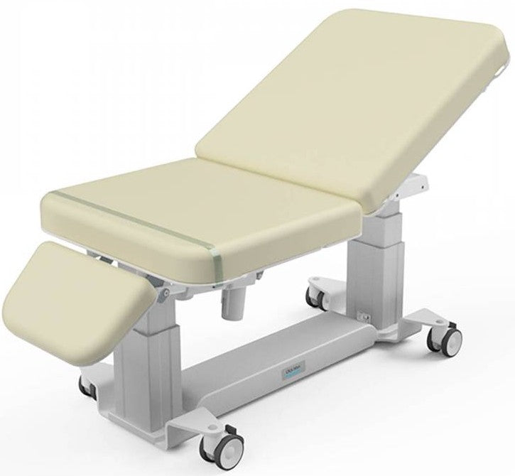 Power Hi-Lo EA Imaging Table w/ Adjustable Back, Drop Section & Casters [Side Rails, Stirrups & Bariatric Option]