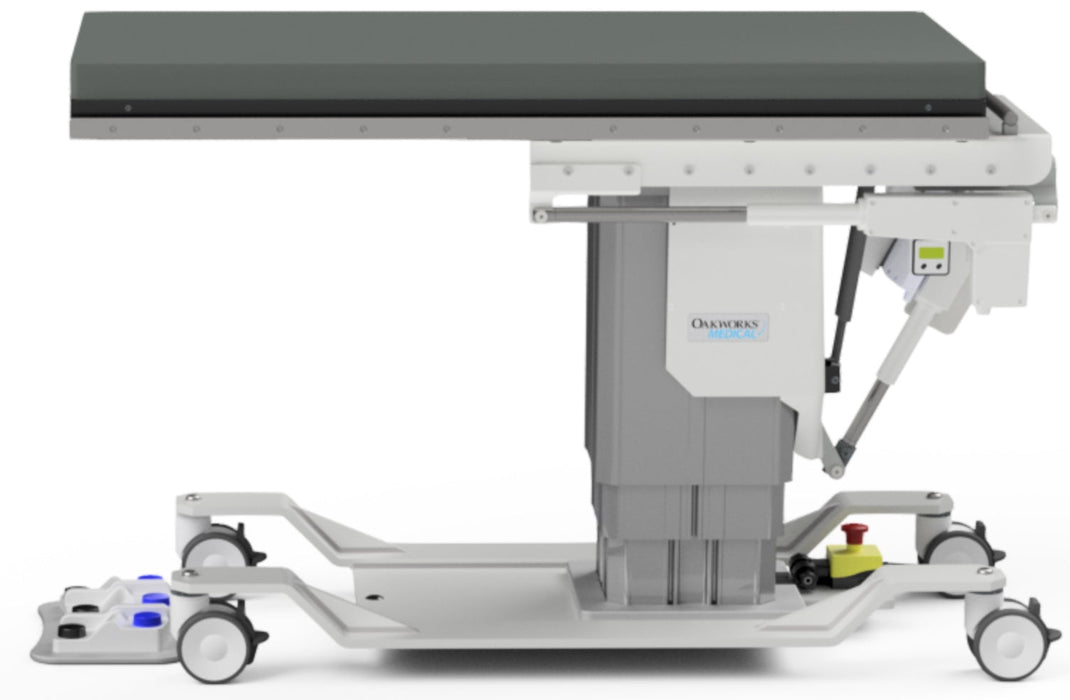 Power Hi-Lo C-Arm Urology Table w/ Trendelenburg Tilt & Longitudinal Travel (CFUR301). 4" Casters
