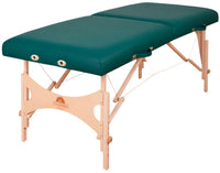 Aurora Foldable Wood Massage Table. Flat Top w/ Shiatsu Cables [Bariatric Option]