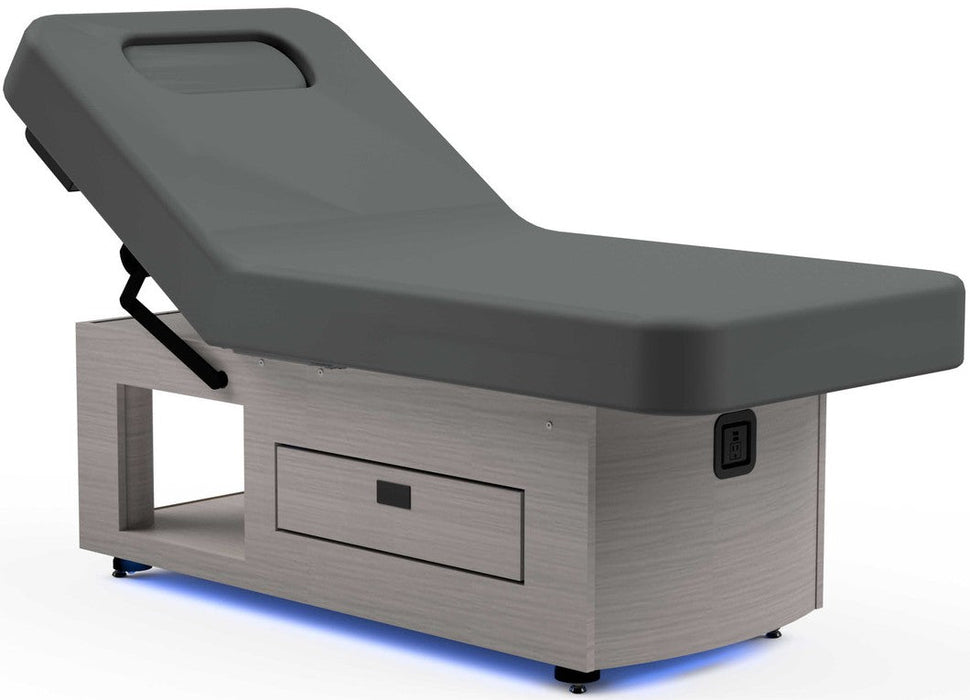 Prema e-nvi Power Hi-Lo Massage Table w/ Adjustable Back & Shelf [Bariatric Option]