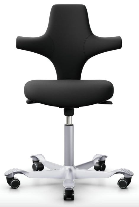 Sonographer Chair w/ Round Seat (HAG Capisco 8126) 19-26"H [Onyx Upholstery]