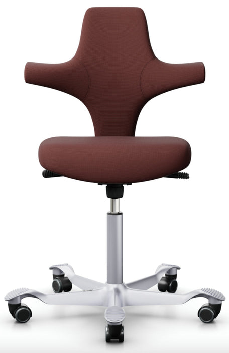 Sonographer Chair w/ Round Seat (HAG Capisco 8126) 22.5-32"H w/ Footring [Bordeaux Upholstery]