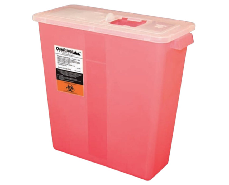 Sharps Disposal Container w/ Slide Lid - 3 Gallon, 12/Cs