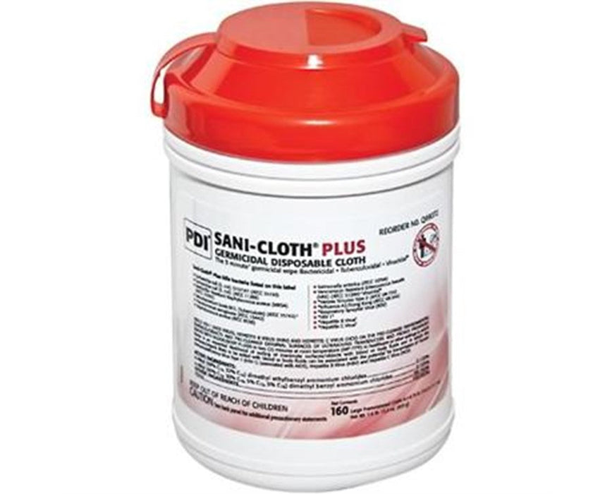 Sani-Cloth Plus Low-Alcohol 14.85% Large 6"x6.75"