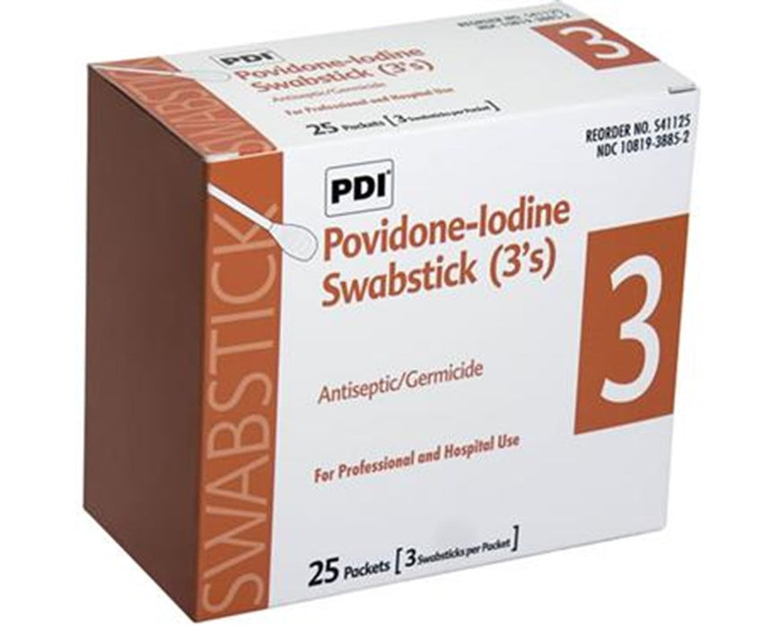 Povidone-Iodine Prep Swabsticks (750 per Case)