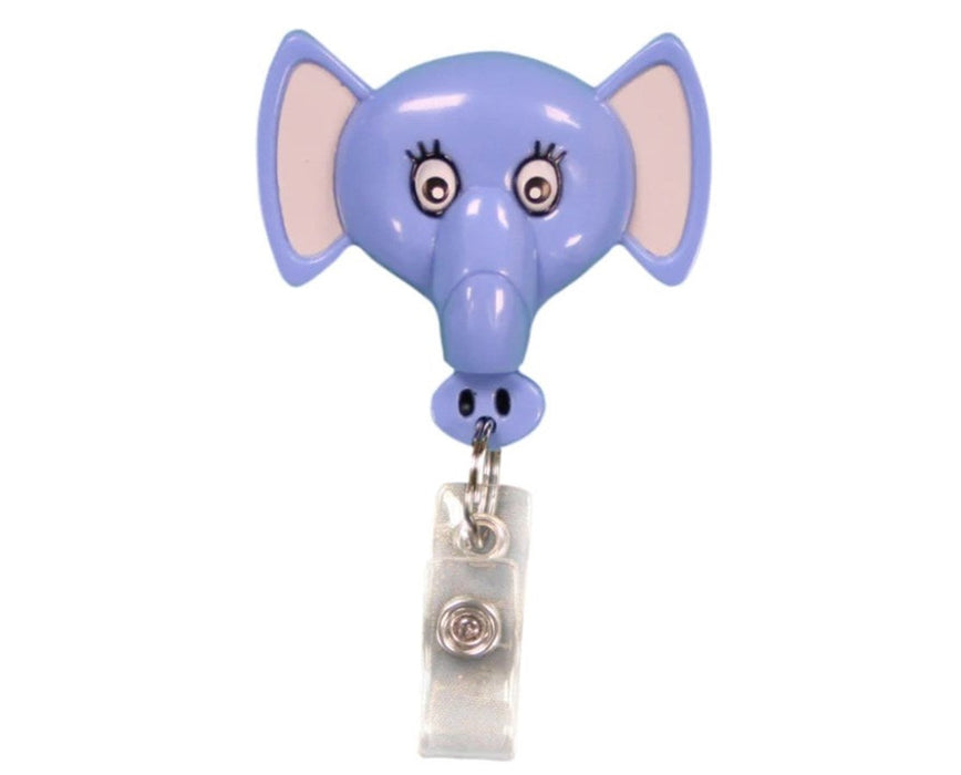 Retractamal Pediatric Retractable ID Badge Clip - Elephant