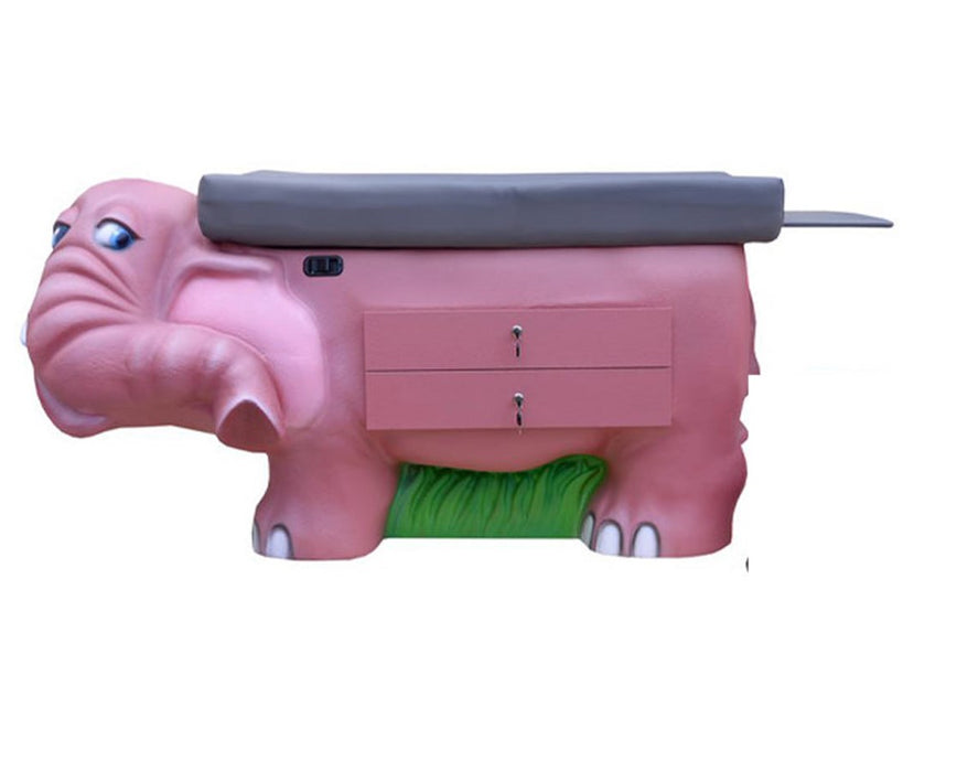 Pediatric Cabinet Exam Table w/ Adjustable Back, Zoopal Elephant