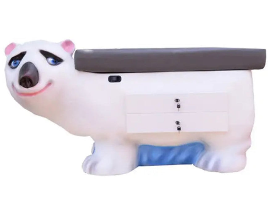 Pediatric Cabinet Exam Table w/ Adjustable Back, Zoopal Polar Bear, Paper, Diagnostic Tools, Wall Decals