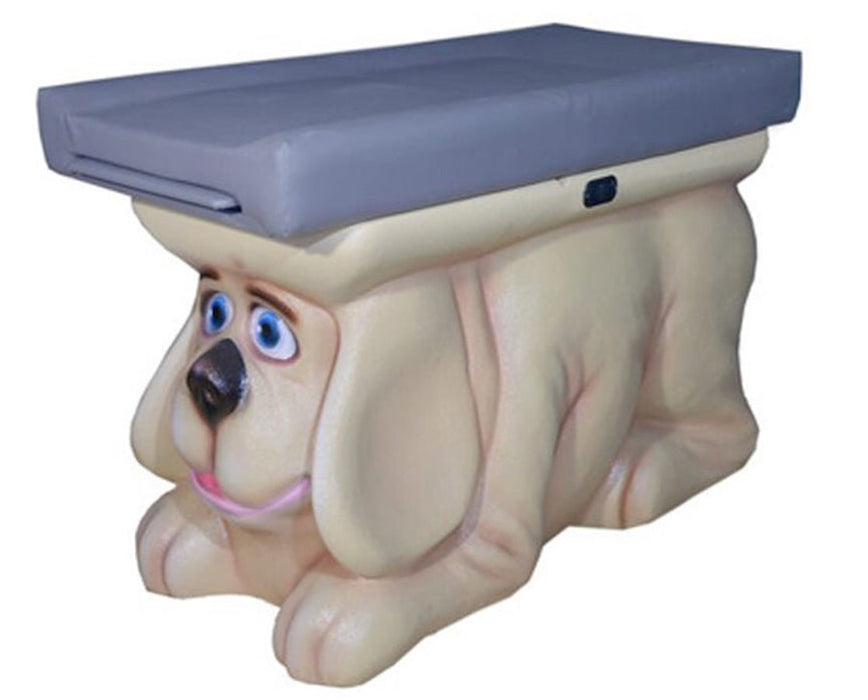 Pediatric Compact Cabinet Exam Table w/ Adjustable Back, Zoopal Puppy, Paper, Diagnostic Tools, Wall Decals