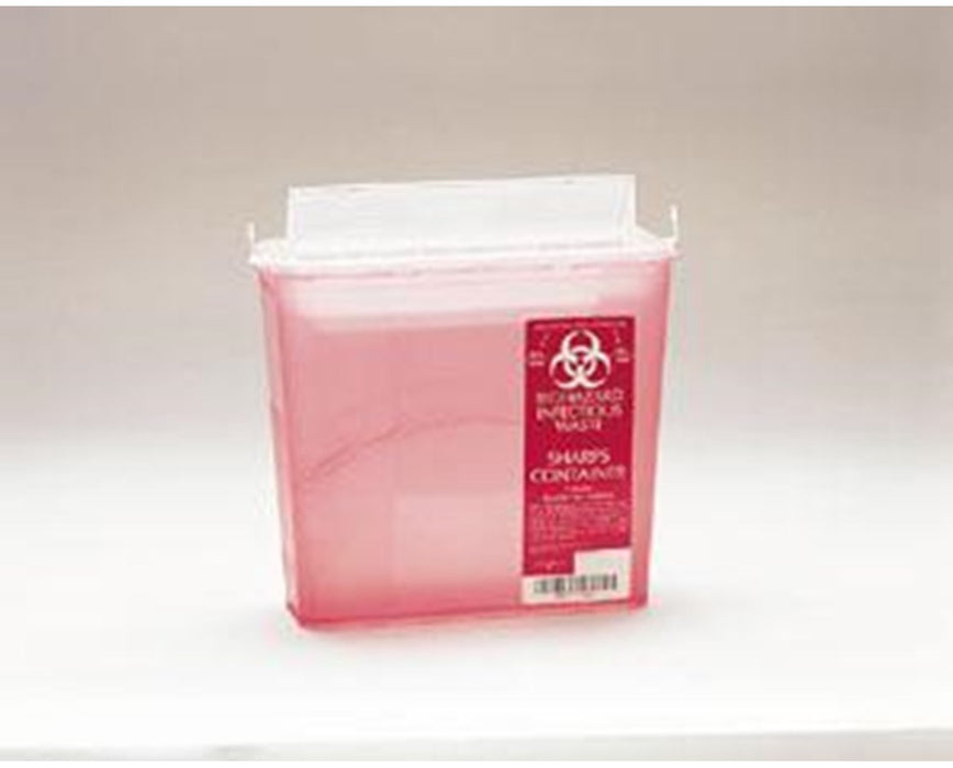 5 Qt. Biohazard Sharps Disposal Containers - Red - 20/cs