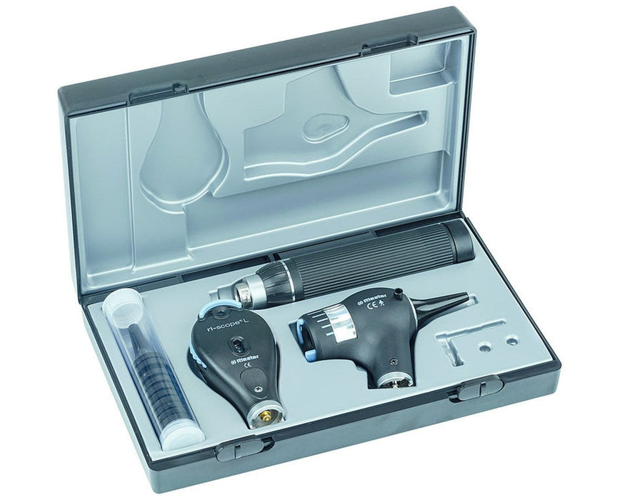 EliteVue Otoscope/ L2 Ophthalmoscope Diagnostic Set w/ 3.5V LED Otoscope & Handle for 1 Rechargeable Li-ion Battery