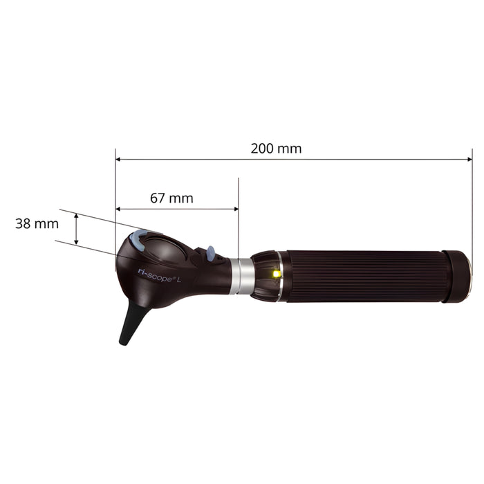 Ri-scope Otoscope Set. L2 LED 2.5 V w/ Type C Handle (2 alkaline batteries sold separately)