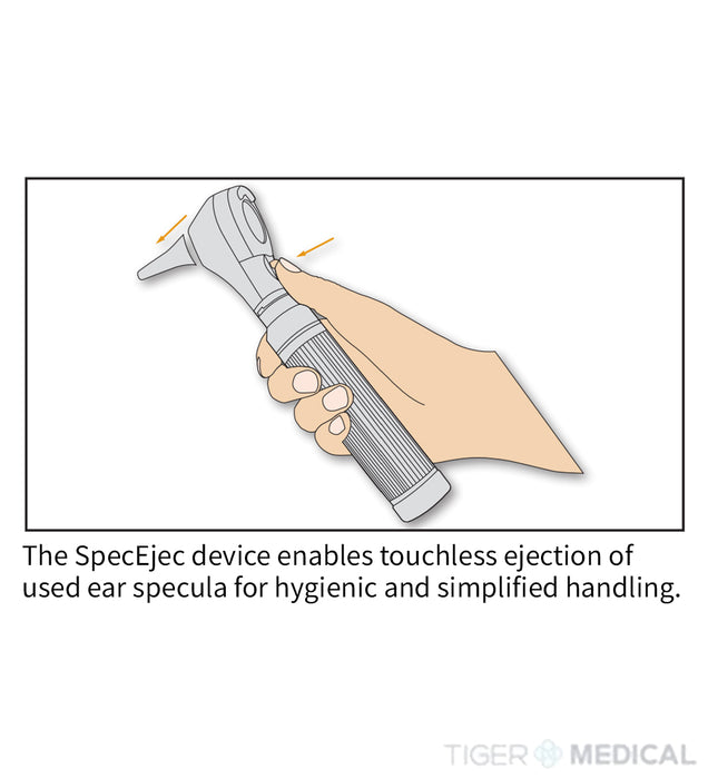 Ri-scope Otoscope Set. L2 LED 2.5 V w/ Type C Handle (2 alkaline batteries sold separately)