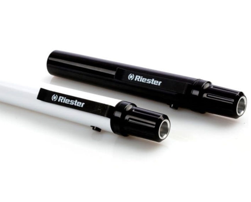 E-xam Diagnostic Penlight with Tongue Blade Holder - Black, LED Illumination