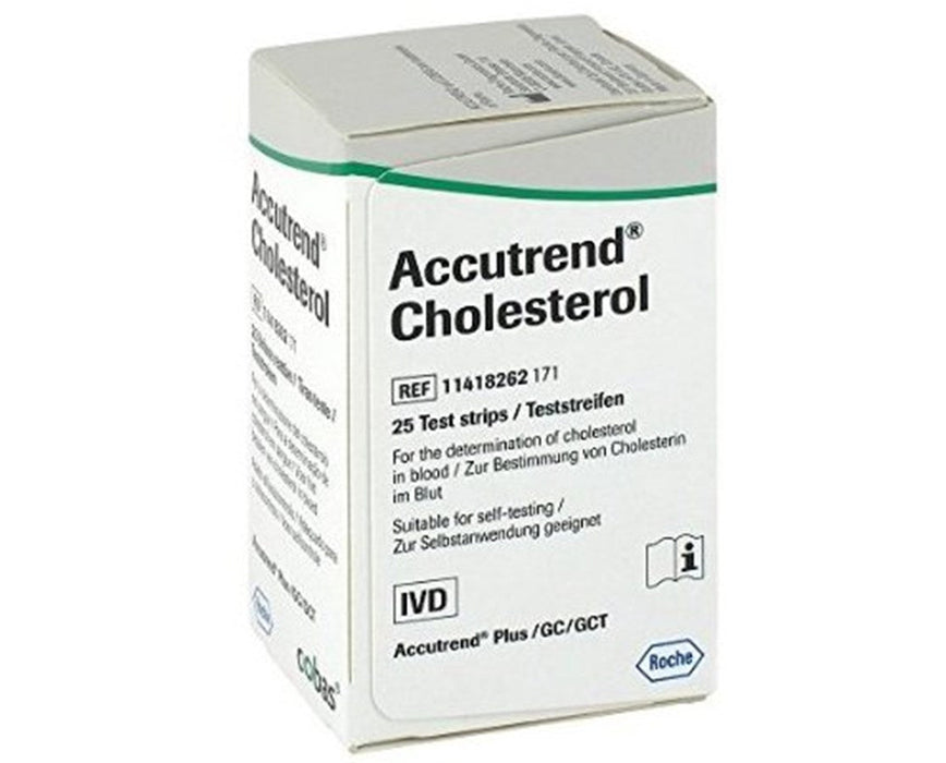 Accutrend - Cholesterol Test Strips - 25/vial