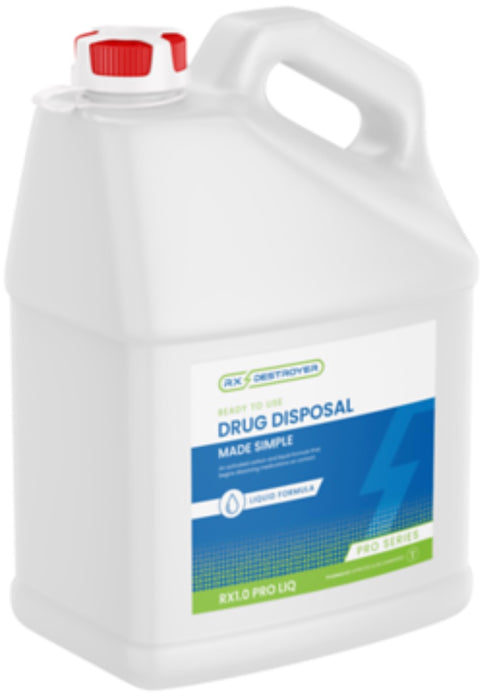 1-Gal. Rx Drug Waste / Liquid Disposal Container Pro w/ Hardener Pouch (4/cs)