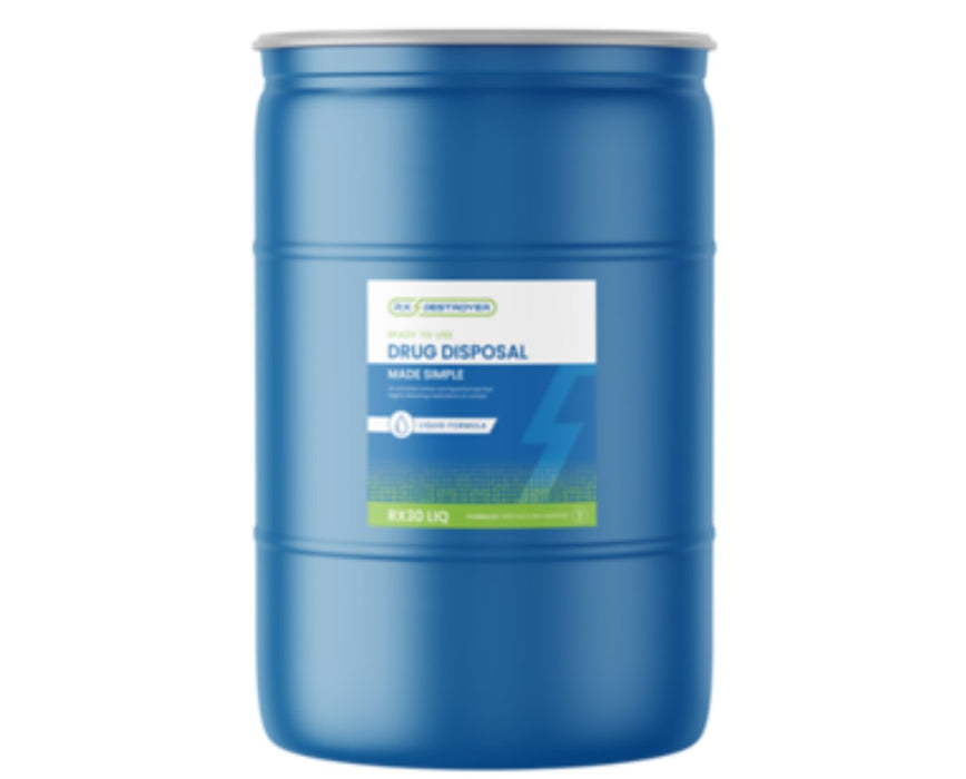 30 Gallon Rx Drug Liquid Waste Disposal Drum with Hardener Pouch