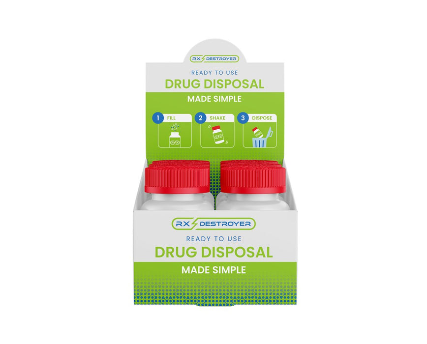 4 Oz All-Purpose Rx Drug Waste Disposal Bottle Packs - 2/Cs