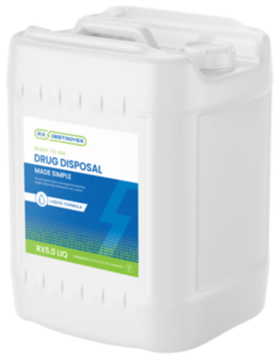 5 Gallon Rx Drug Liquid Waste Disposal Container with Hardener Pouch