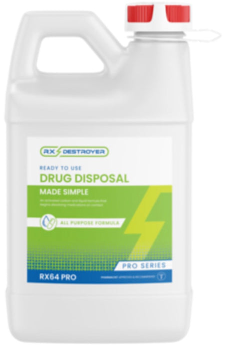 64 Oz All-Purpose Rx Drug Waste Disposal Bottle Pro - 4/Cs