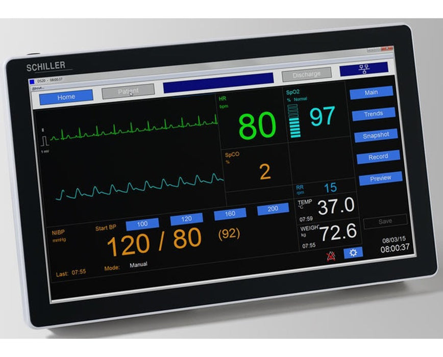 DS20 Diagnostic Station - 12 Lead ECG w/ Temperature Probe
