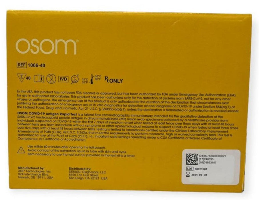 OSOM COVID-19 Antigen Rapid Test (40 tests/kt)