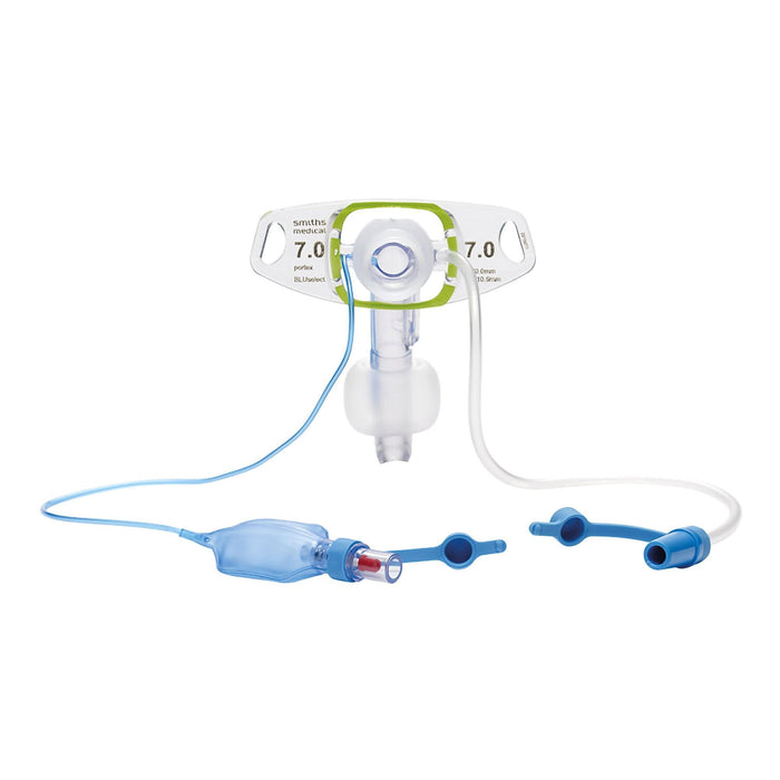 BLUSelect Suctionaid Tracheostomy Tube w/ Wedge, 6mm, 64.5mm L