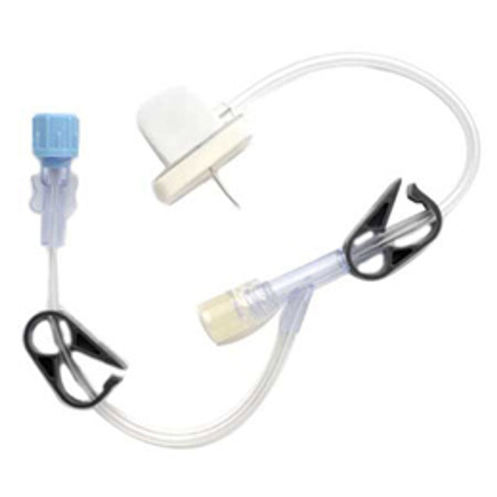 Gripper Port Access Huber Needle w/ Y-Site Extention Set, 19G x 3/4", 12/Bx