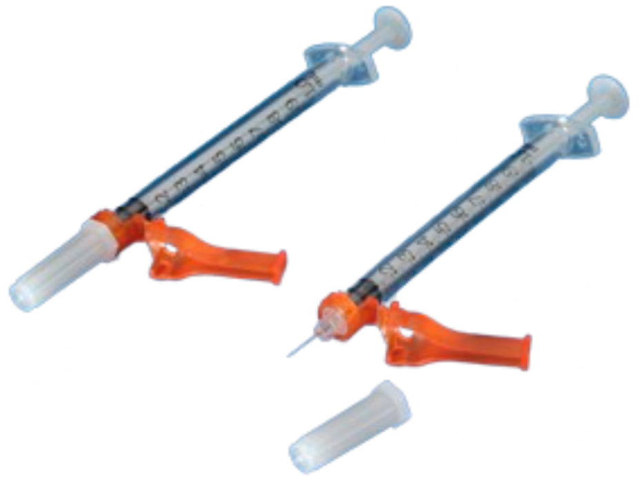 1mL Tuberculin Syringe w/ Fixed 26G x 3/8" Needle-Pro Intradermal Bevel Needle, 600/Cs