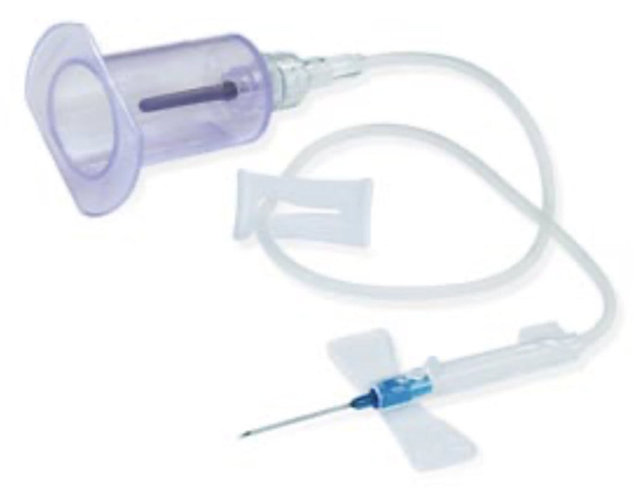 Saf-T Wing Blood Collection Set w/ 21G x 3/4" Needle, 6" Tubing & Attached Saf-T Holder, 200/Cs
