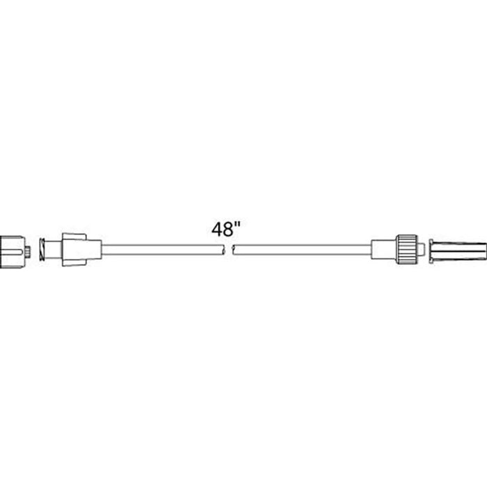 Standard Bore IV Extension Set w/ Male Luer Lock, 5mL PV, 49" L - 50/Cs