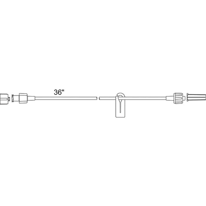Ultra Small Bore IV Extension Set w/ 1.1mL PV. 37" L (50/cs)
