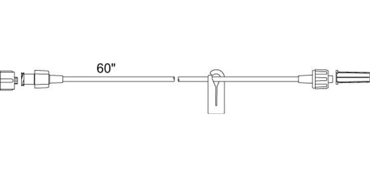 Ultra Small Bore IV Extension Set w/ 1.7mL PV. 60" L (50/cs)