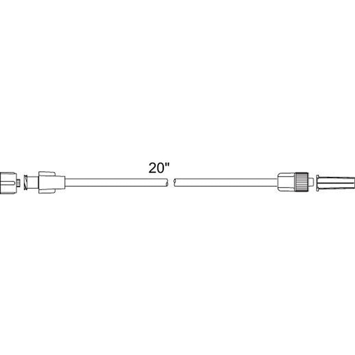 Standard Bore IV Extension Set w/ Male Luer Lock, 2.4mL PV, 21" L - 50/Cs