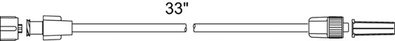 Standard Bore IV Extension Set w/ Male Luer Lock, 3.9mL PV, 34" L - 50/Cs