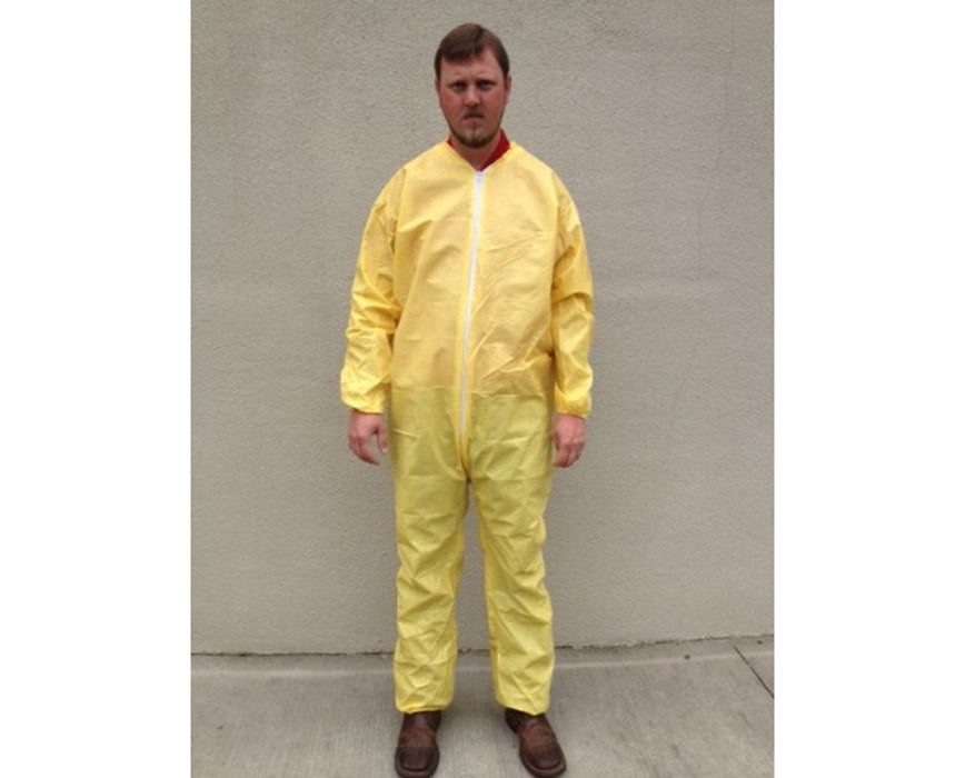 Yellow SunShield 100 Coverall with Zipper Front Elasticated - size XXL