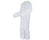White Coverall w/ Front Zipper Elasticated: XXXXL