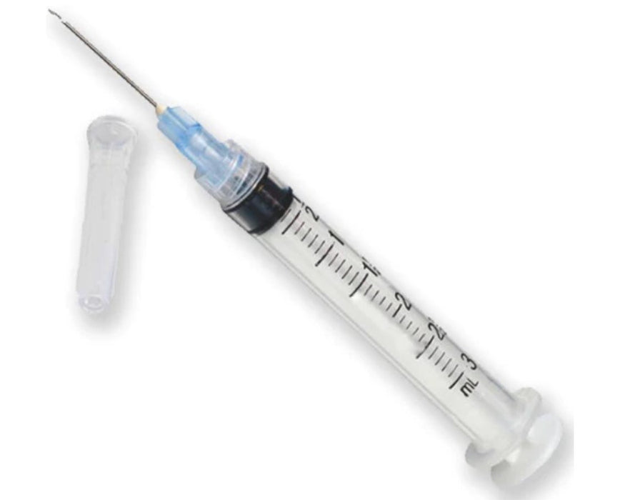 3cc Luer Lock Syringe w/ 21G Needle – 1000/Cs