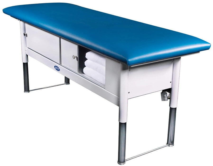 Power Hi-Lo Treatment Table w/ Flat Top & Shelf