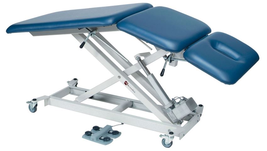 Power Hi-Lo SX Treatment Table w/ Adjustable Back / Headrest, Elevating Midsection & Casters
