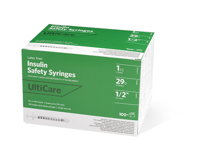 UltiCare U-100 Insulin Safety Syringe (100/box)