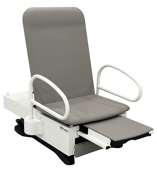 Power Hi-Lo Exam Table w/ Adjustable Back & Drawers - Fusion-Freedom ADA Chair [Stirrups & Wheel Option]